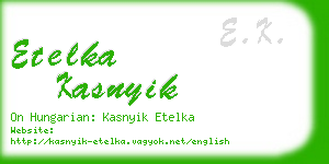 etelka kasnyik business card